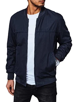 LEGRANCE Herren Übergangsjacke Basic Casual Style Hellblau/Dunkelblau
