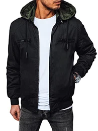 - Herren Übergangsjacke Männer Frühling Bomberjacke Herbst Bomberjacke für Herren Outdoorjacke Leichte Herrenjacke Alltagsjacke Basic Casual Style