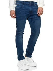 Indicode Herren INCoil Jeanshose aus Super-Stretch Denim Indigo