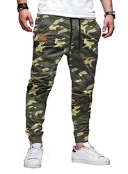 JMIERR Herren Chino Cargo Hose Jogginghose Tarnfarbe/Khaki