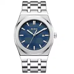 Uhren Herren Edelstahl Analog Armbanduhr Herren Wasserdicht Datum Herrenuhren Klassische Business Männer Quarzuhr Geschenke für Männer (Silber)