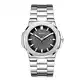 BUREI Herren Uhren Mode Analoge Quarz Date Uhren Business wasserdichte Armbanduhr mit Edelstahlarmband (Sliber schwarz)