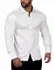 COOFANDY Herrenhemden Langarm Herren Hemd Bügelfrei Regular Fit Freizeithemd Businesshemd Elastiscer Anzug Hemd Kent Kragen Kleid Hemd Einfarbige Langarmhemd Weiß M