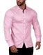 COOFANDY Herren Langarm Hemden Casual Regular Fit Bügelfrei Business Hemd Einfarbige Anzug Hemd Baumwollhemd Freizeithemden für Herren Hochzeit Hell-Pink M