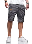 AlvaQ Kurze Hosen Herren Chino Shorts Dunkel Grau