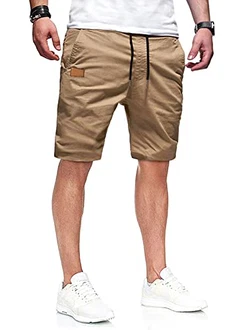 AlvaQ Kurze Hosen Herren Chino Shorts Dunkel Khaki