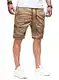 AlvaQ Kurze Hosen Herren Shorts Herren Sommer Sporthose Herren kurz Chino Elastische Baumwolle mit Taschen Dunkel Khaki