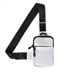 Schultertaschen, Brusttasche mit Reflexstreifen, Sling Bag, Umhängetaschen Sling Rucksack Crossbody Bag Backpack, Schultertasche für Outdoorsport Wandern Radfahren Bergsteigen Reisen Camping (Weiss)