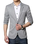 Nemopter Herren Sakko Lässige Elegante Slim Fit Blazer Einknopf Anzugjacke 