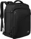 MATEIN Reiserucksack Handgepäck Flugzeug, Erweiterbar 50x35x20cm Reiserucksack Herren Cabin Bag Leichtgewicht Reise Rucksack Damen Schulrucksack Carry On Travel Backpack für Business, Arbeit, Schwarz