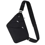 BROADREAM Umhängetasche Sling Bag Herren Schwarz