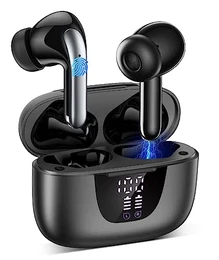 Bluetooth Kopfhörer, In Ear Kopfhörer Kabellos Bluetooth 5.3 mit LED-Display, Touch-Steuerung, Tiefen Bässen, Surround-Kopfhörer Earpods mit Anrufgeräuschunterdrückung, 50 Stunden Spielzeit