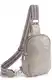 Telena Bauchtasche Damen, Damen Umhängetasche Klein Crossbody Bag PU Leder Sport Schultertasche Stylisch Sling Bag,Grau