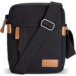 Umhängetasche Herren Klein, 9,7 Zoll Schultertasche Herren, Herrentasche zum Umhängen für Schule, Reise