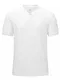 donhobo Herren Regular Fit T-Shirt Beiläufig Kurzarm Henley Shirts Sports Atmungsaktiv Schnelltrocknend Männer Fitness Gym Tee Shirt (Weiß, M)