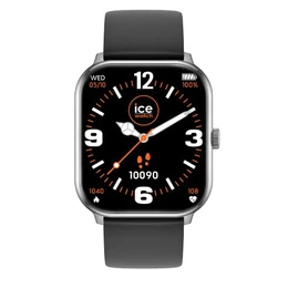- ICE smart Silver black - Silbergraue Smartwatch für Herren/Unisex mit Silikonarmband - 021411 (1,85 )