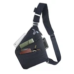 BROADREAM Umhängetasche Sling Bag Herren Schwarz
