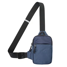 Sling Chest Crossbody Bag, Wasserdicht Schultertasche, Crossbody Bag Backpack für Männer und Frauen, die Outdoor-Sportarten wandern (L, Blau)