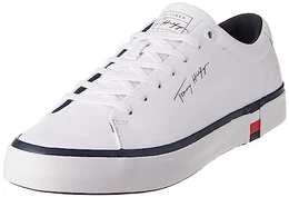 Herren Modernes Vulc Corporate Leder Vulkanisierter Sneaker, Weiß, 43 EU