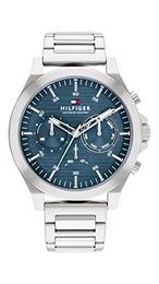 Multi Zifferblatt Quarz Uhr für Herren mit Silbernes Edelstahlarmband - 1710518