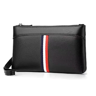 Eshow Handgelenktasche Handtasche Herren Business Casual Clutch-Taschen Schwarz