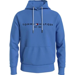 Herren Tommy Logo Hoody Hoodies, Blue Spell, M