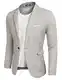 COOFANDY Sakko Herren Sportlich Anzüge Leinen Sportsakko Slim fit Blazer Männer Basic Freizeit Sakkos Hellgrau S