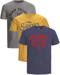 Herren 3er-Set T-Shirts aus Baumwolle (Slim-fit Mix Opt 5, XL)