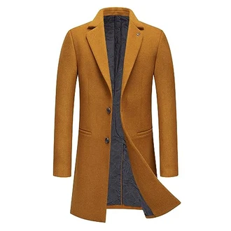 Allthemen Wintermantel Herren Mantel Slim Fit mit Stehkragen (#8818)