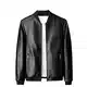 keusyoi Herren Lederjacke Bomber Motorrad Jacke Herren Biker PU Baseball Jacke Übergröße Freizeitjacke Oberbekleidung, Schwarz , XX-Large