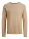 JACK & JONES Male Strickpullover mit Rundhals Einfarbig Strickpullover mit Rundhals