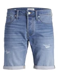 JACK & JONES Jeans Shorts RICK Hellblau/Blau