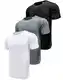 3er Pack Sport Tshirts Herren Funktionsshirt Laufshirt Kurzarm Schnelltrocknend Atmungsaktiv Sport Shirt Männer Sportshirt Herren Kurzarm Fitnessshirt Trainingsshirt Black/White/Grey-3P11-M