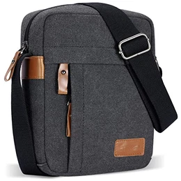 Umhängetasche Herren Klein, 9,7 Zoll Schultertasche Herren, Herrentasche zum Umhängen für Schule, Reise