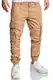 REPUBLIX Herren Jogger Cargo Chino Jeans Hose R7020 Beige W33