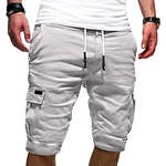 Cargo Shorts Herren Chino Short Freizeithose Khaki/Grau/Creme/Weiß