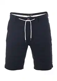 Herren Shorts RIVOliver Bermuda Leinen Short Kurze Freizeit Sommer Hose Regular Fit Schwarz M, Größe:M, Farbe:Black