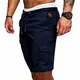 Cargo Shorts Herren Baumwolle Chino Shorts Herren Stretch Kurze Hosen Sommer Bermuda Short Freizeithose mit Taschen Sommerhose Kordelzug Herrenshorts Carghose
