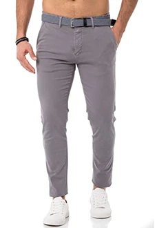 Redbridge Chinohose mit Gürtel  Grau