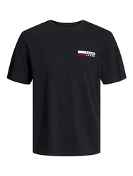 JACK & JONES T-Shirt 'JJCorp' rot / schwarz / weiß