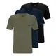 BOSS Herren Classic T-Shirts Kurzarm Shirts Pure Cotton Crew-Neck 3er Pack, Farbe:Mehrfarbig, Artikel:-971 Black/Navy/Olive, Größe:M