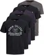 JACK & JONES Herren 5er-Pack T-Shirts aus Baumwolle in vielen Farben und Styles (Irina Slim Fit Pack 1, M)