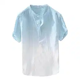 Bluse Baumwolle Leinen Einfarbig Tops Hawaii Hemd Herren Kariertes Hemd Fischerhemd Herren Flanellhemd Hemd Für Den Urlaub
