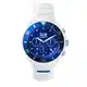 Ice-Watch - ICE chrono White blue - Weiße Herren/Unisexuhr mit Silikonarmband - Chrono - 021424 (Medium)