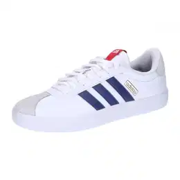 Herren Vl Court, Cloud white/DARK BLUE/better scarlet, 43 1/3