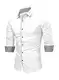 Meilicloth Weißes Hemd Herren Langarm Freizeithemd Businesshemd Trachtenhemd Männer Casual Shirt Formal Klassisches Hemd Holzfällerhemd Business Hemden Hochzeit Party Regular Fit A Weiß M