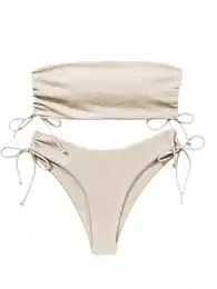 GORGLITTER Bikini Damen Set Mit Bügel Neckholder Bikini Push Up Bikini