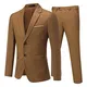 Allthemen Anzug Herren Anzug 2 Teilig Slim Fit Herrenanzug Hochzeit Anzüge Herren Modern Sakko für Business Kaffee M