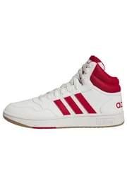 Herren Hoops 3.0 Mid Lifestyle Basketball Classic Vintage Shoes Sneaker, core White/Better Scarlet/GUM4, 42 2/3 EU