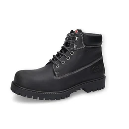 Herren Combat Boots, Männer Stiefeletten,warm gefüttert,Kurzstiefel,uebergangsschuhe,uebergangsstiefel,schwarz,43 EU